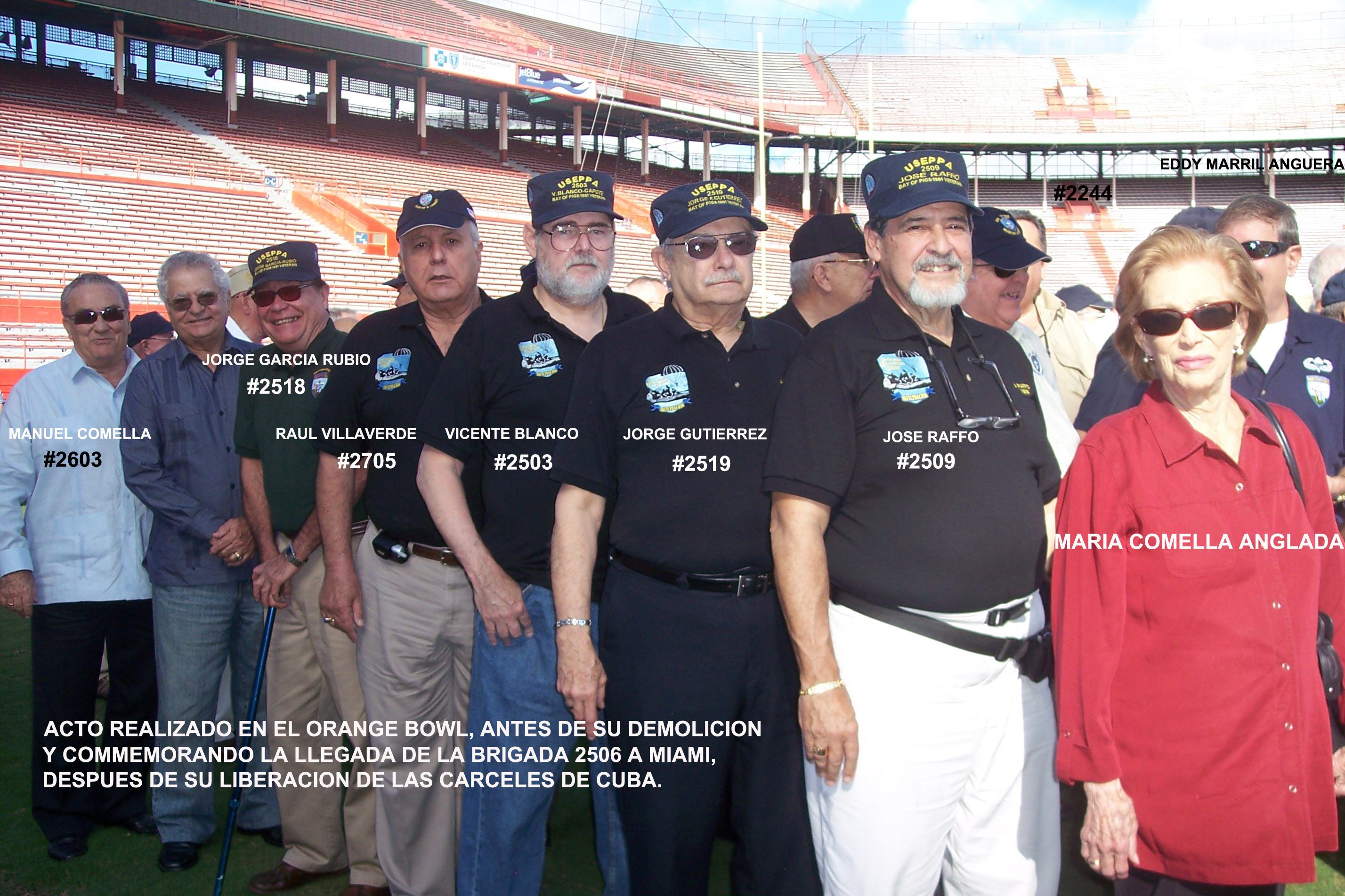 Maria Comella en el Orange Bowl